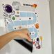 Магнітний планер на холодильник А3 для дітей "Трекер звичок Космос" з маркером