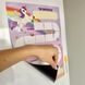 Магнітний планер на холодильник А3 для дітей "Трекер звичок Єдиноріг" з маркером